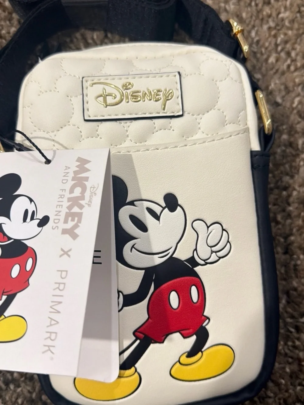 Disney Mickey Mouse White Crossbody Phone Bag